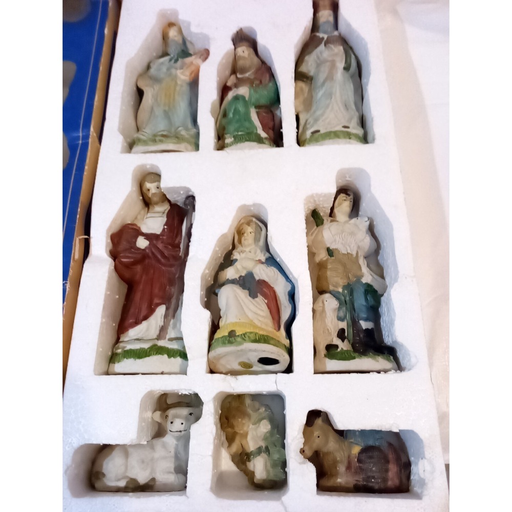 Nativity Set 1996 Limited Ed. Vintage Hand Painted 9pc Porcelain C1